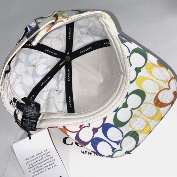 SALE NEW Coach Rainbow Signature Baseball Hat - Picture 5 of 16
